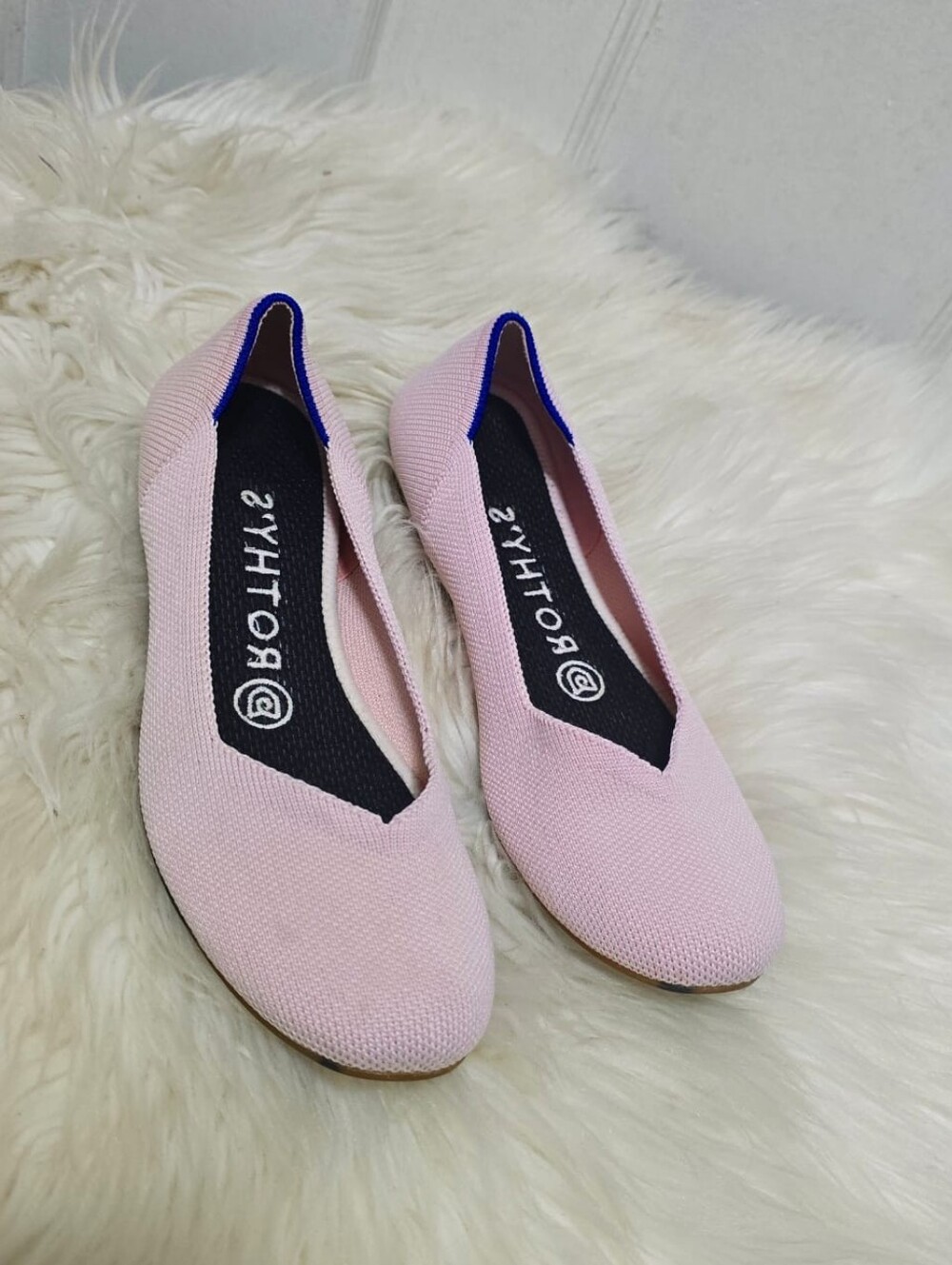 Rothy's The Flat Blush Pink Knit Slip-On Ballet Flats Women's Size 6